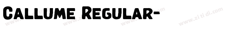Callume Regular字体转换 Callume Regular字体转换